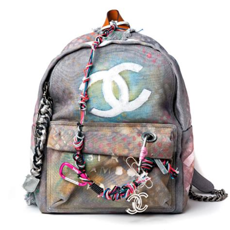 chanel graffiti backpack price|chanel graffiti canvas backpack.